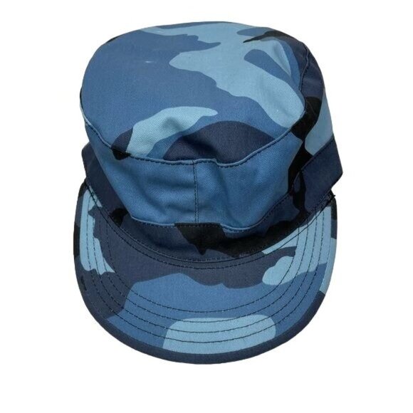 Other - Blue Camo Baseball Style Combat Cap Type II Fitted Size Small (7)